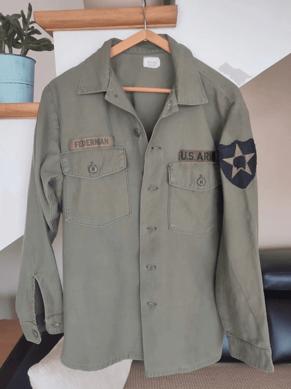 Avant : veste militaire vintage